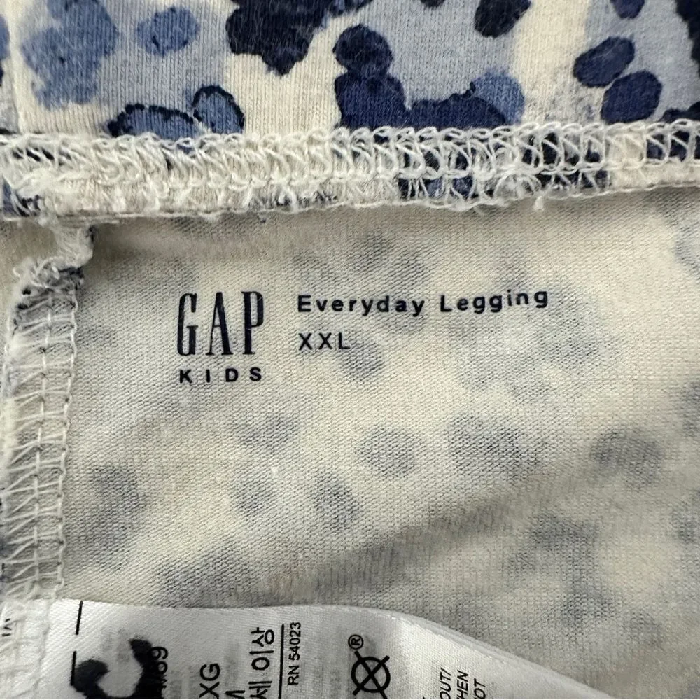 GAP girls blue animal print leggings size XXL